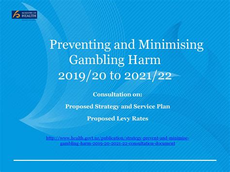 Minimising gambling harm .